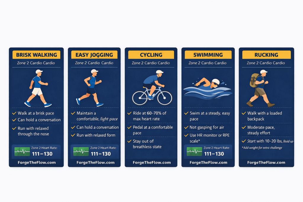 Zone 2 Cardio Workouts from ForgeTheFlow.com