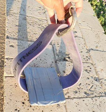 Short Resistance Bans with Handles and a cardboard platform are perfect for resistance band squats and the resistance band deadlift Short Resistance Bans with Handles and a cardboard platform are perfect for resistance band squats and the resistance band deadlift