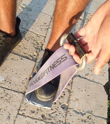 Short Rogue bands make the perfect travel gym because the high tension makes them the perfect resistance bands for legs